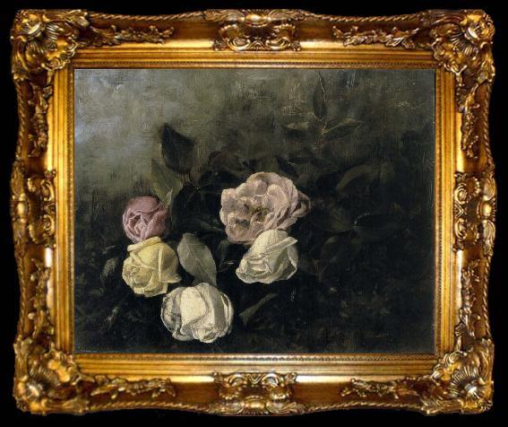 framed  Hirst, Claude Raguet Roses, ta009-2